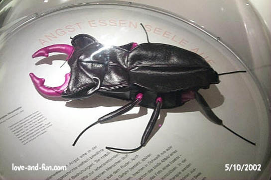 Mit dieser Hirschkäfer-Handpuppe werden Menschen desensibilisiert, die sich vor Insekten fürchten.