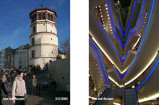 Herrlich blauer Himmel ber dem Schifffahrtsmuseum; und Innenarchitektur an der K